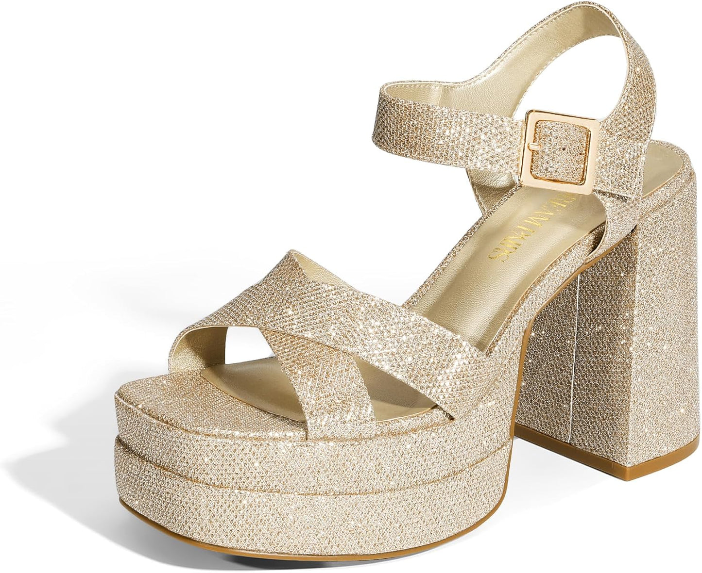 DREAM PAIRS Women's Platform Chunky Heels for Stylish Comfort
