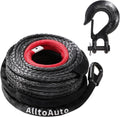 Winch Rope with Hook 3/8 in x 100 ft - Lightweight Dyneema Replacement