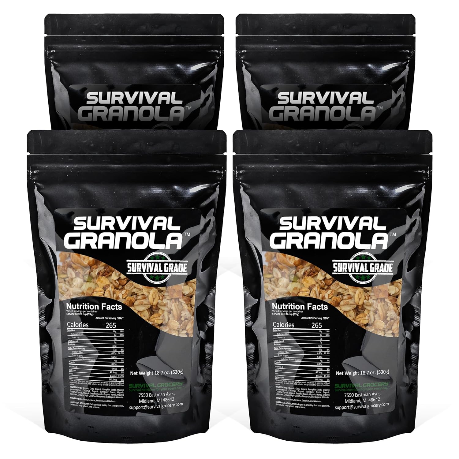 Survival Grocery Organic Ancient Grain Granola - Gluten Free Snack