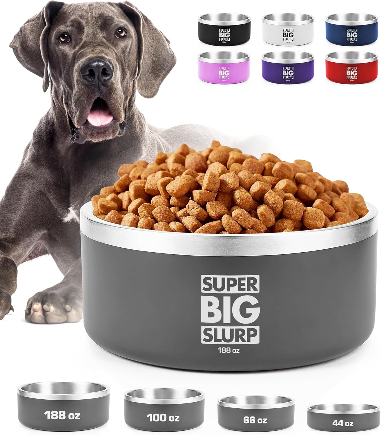 Tuff Pupper Heavy Duty Insulated Dog Bowl for Large Pets