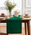 Solino Home Linen Green Table Runner 14 x 60 in - Sonoma