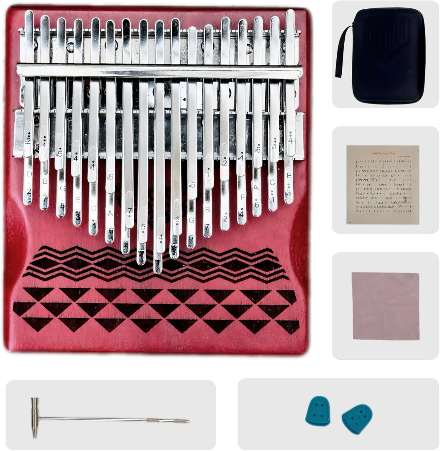 34 Key Kalimba Thumb Piano with Rosewood Body for All Levels