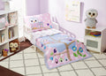 EVERYDAY KIDS 4 Piece Toddler Bedding Set - Owls - Soft Cotton Percale