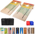 GoSports 4 x 2 ft Regulation Wood Cornhole Boards - Retro Beach Style