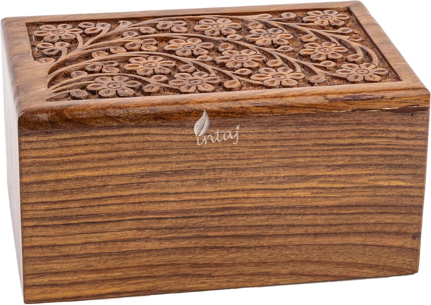 INTAJ Large Rosewood Cremation Urn for Adult Ashes with Engraving