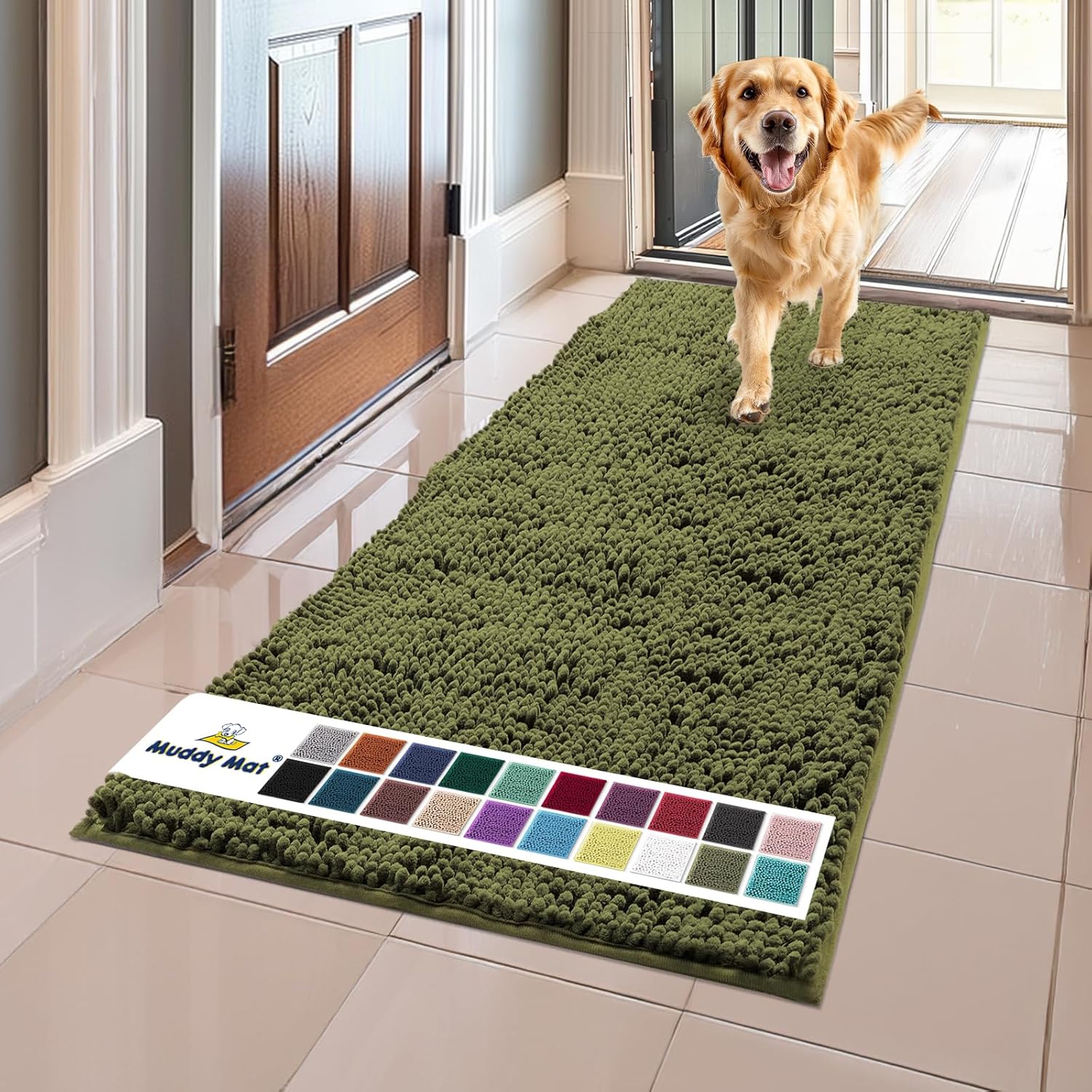 Muddy Mat Original Dog Door Mat for Muddy Paws and More