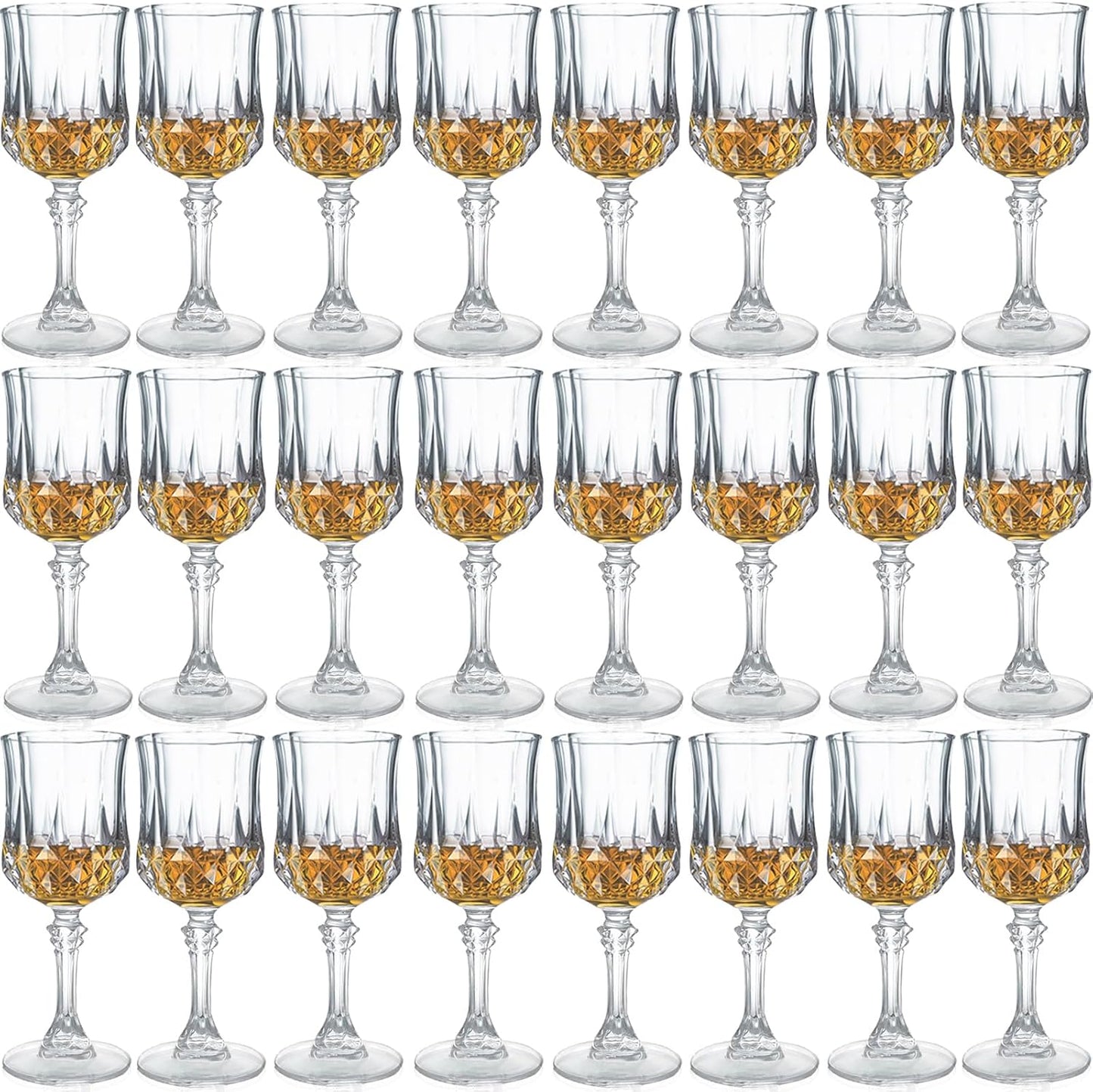 Cordial Glasses with Stem Set of 24 for Limoncello and More