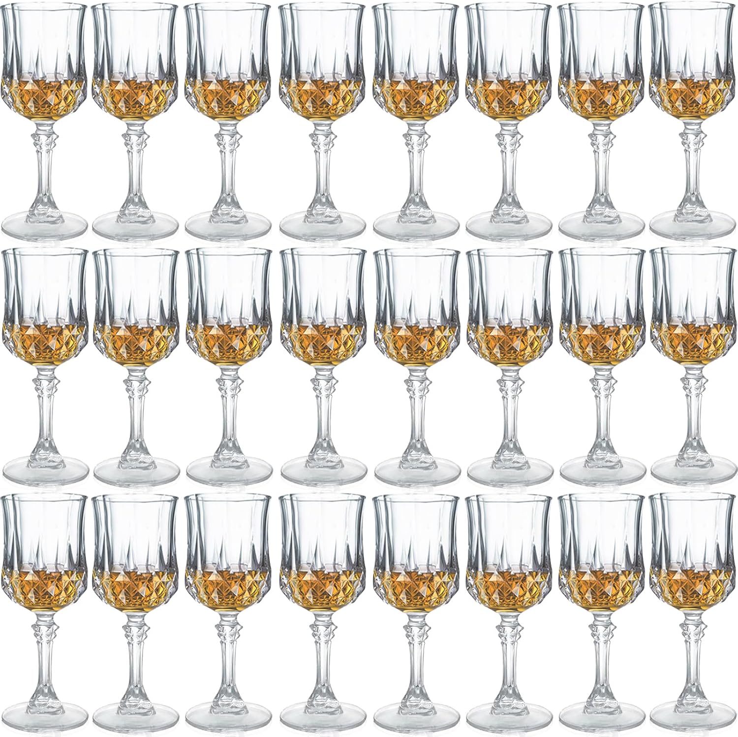 Cordial Glasses with Stem Set of 24 for Limoncello and More
