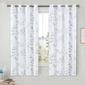 Floral 100% Blackout Curtains 63 in Panels - Room Darkening Quality