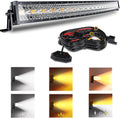 52 in 300W Curved LED Light Bar White/Amber - Offroad Driving