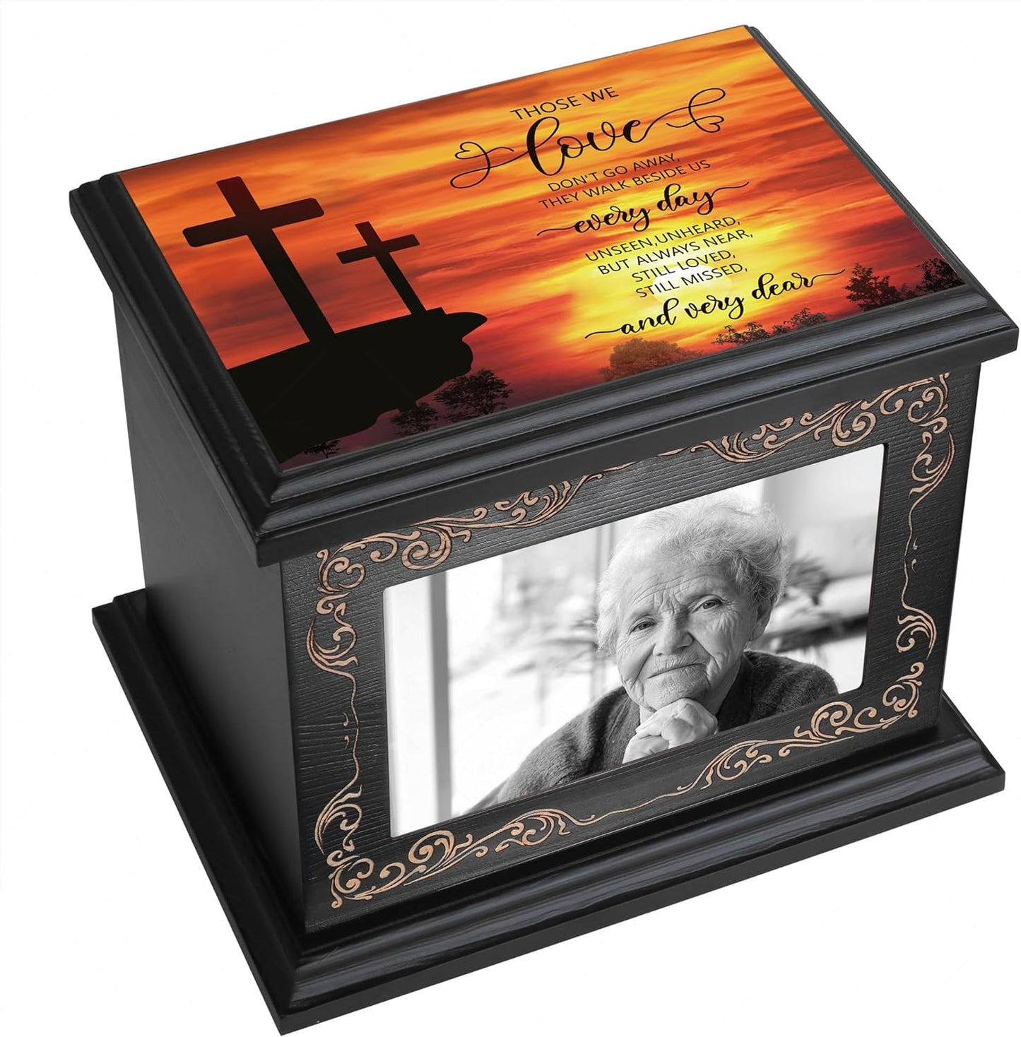 Cremation Urns for Human Ashes - Elegant Wooden Memorial Box