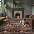 Lahome 8x10 Ultra-Thin Living Room Rug - Low-Profile Vintage Look