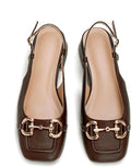 Slingback Mary Jane Heels for Women Low Block Heel - Classic Daily toe