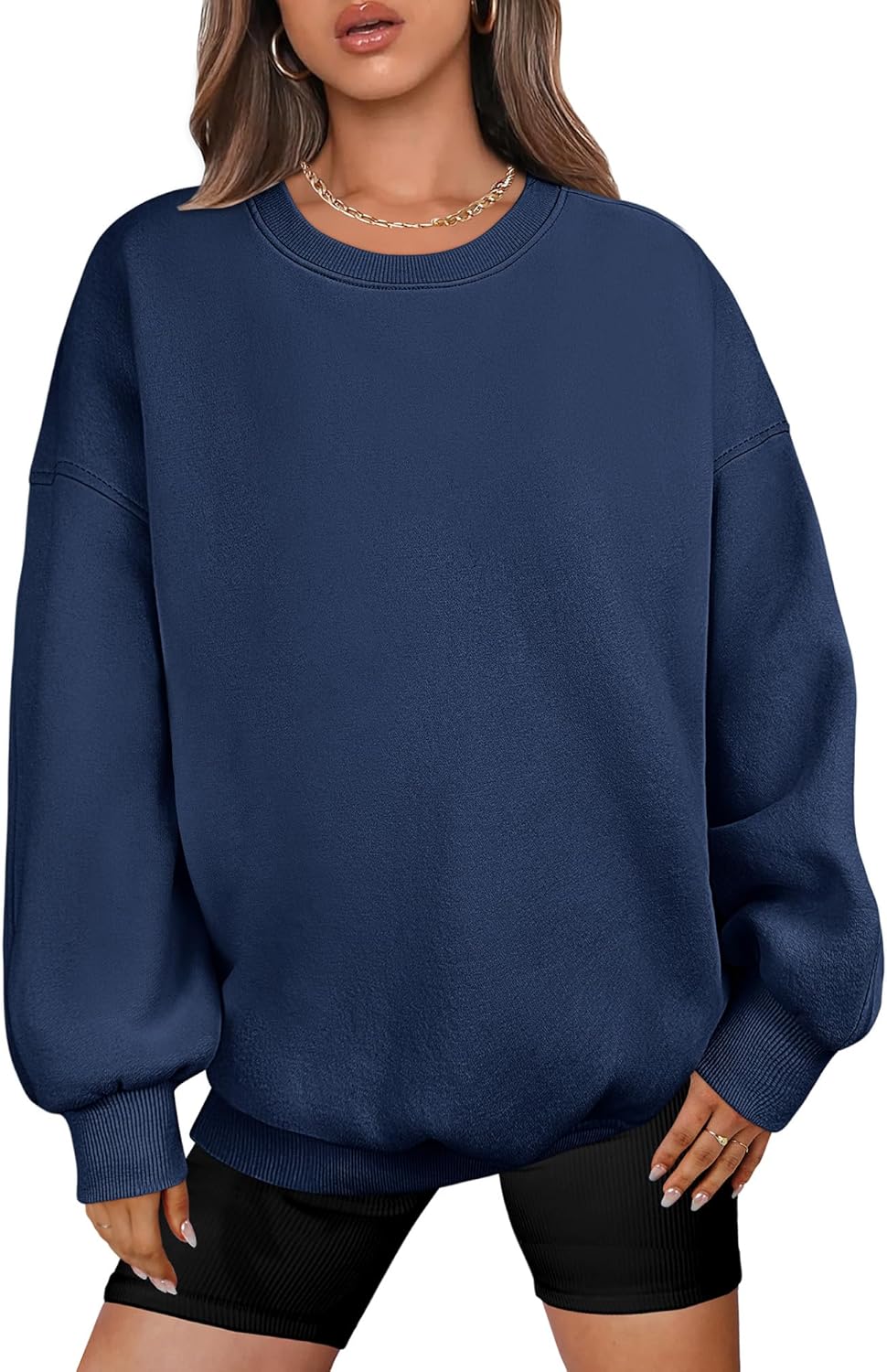 Oversized Sweatshirt for Women Crewneck Y2K Casual Pullover