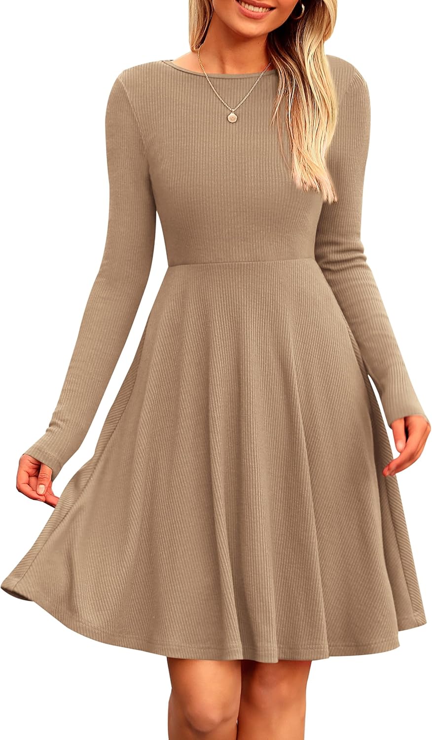 PRETTYGARDEN Women's Fall Short Dress for Casual Elegance