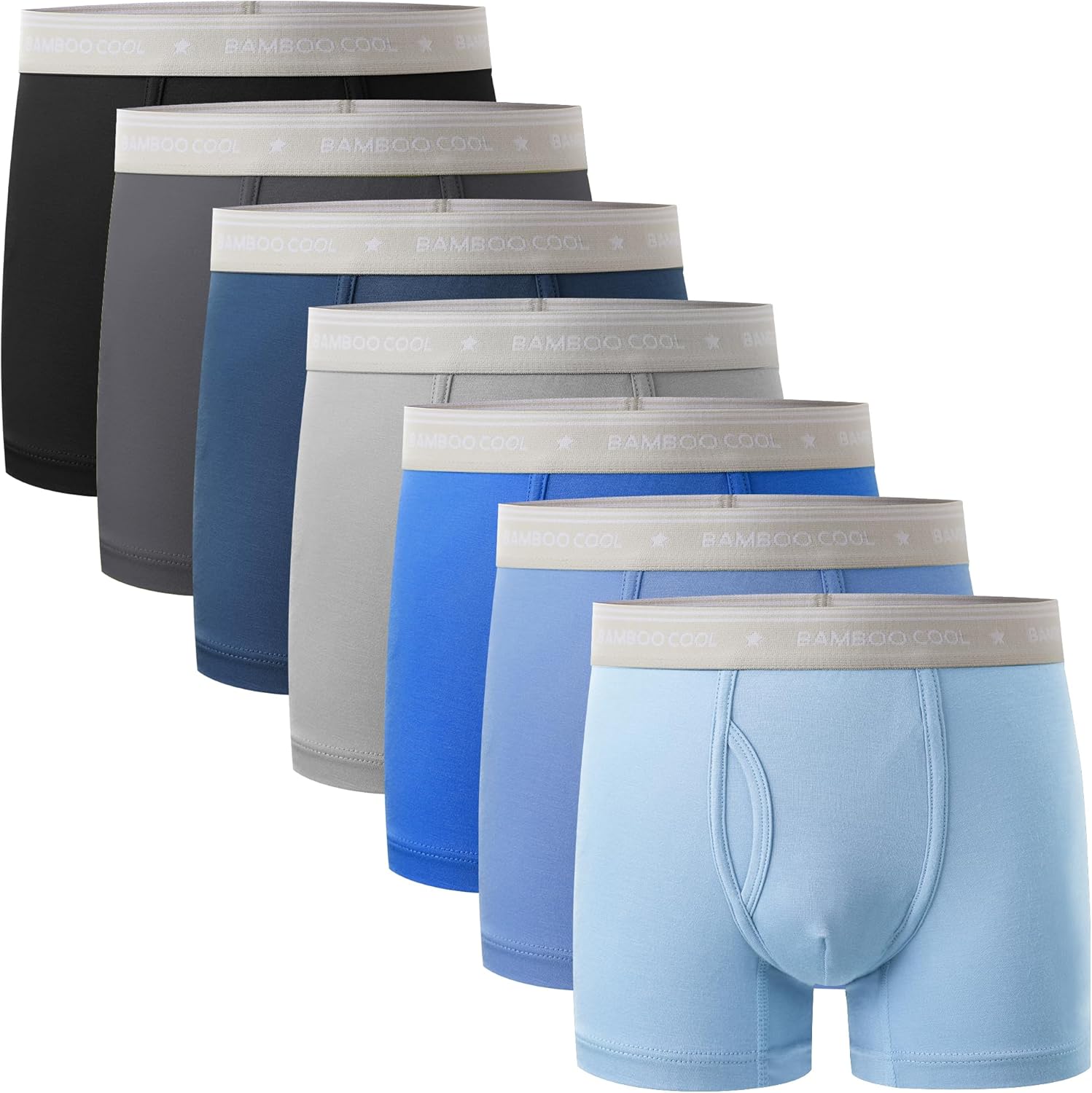 Bamboo Cool Boys Boxer Briefs 7 Pack for Fun Week Themes