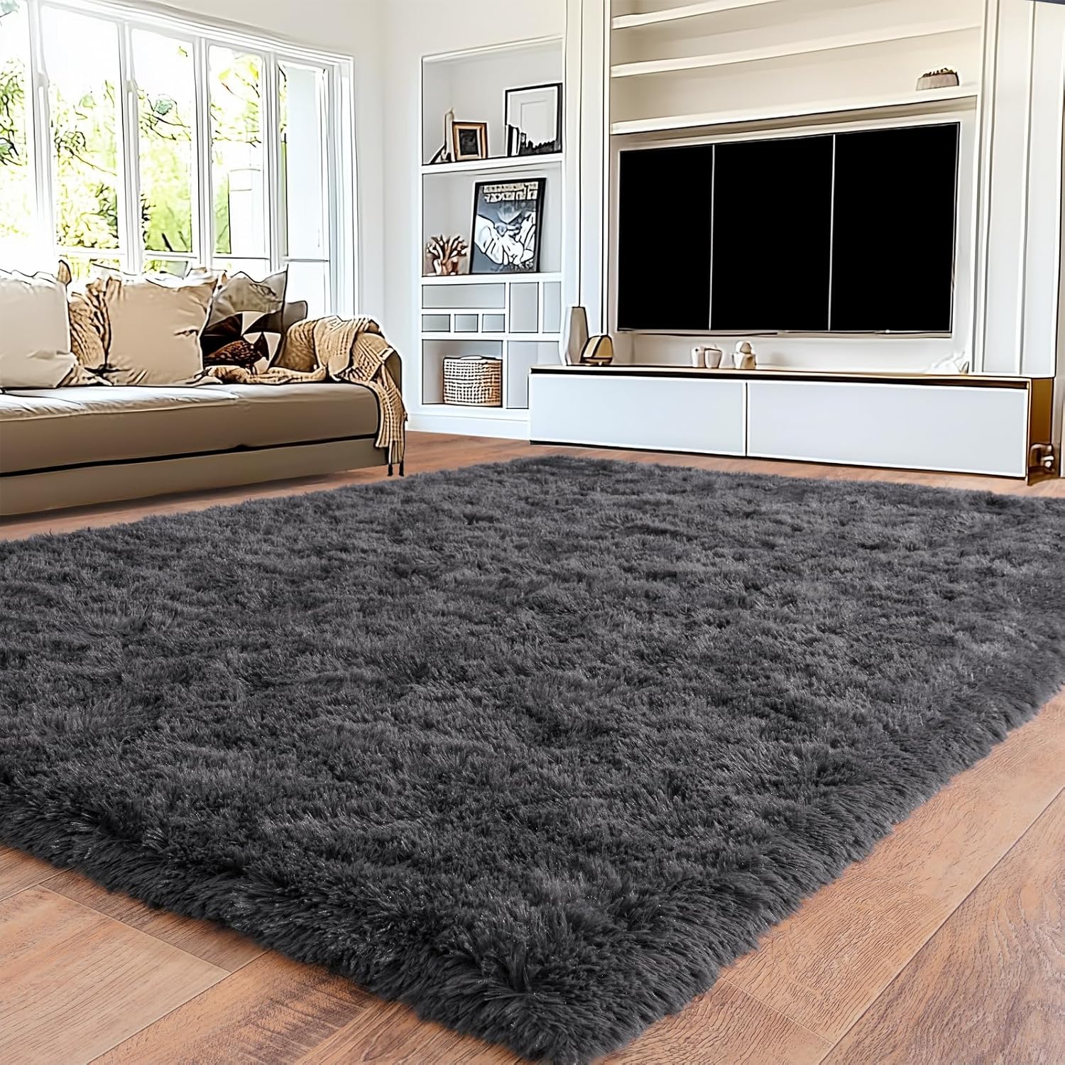 Ultra Soft Fluffy 8x10 Area Rugs for Living Room and Bedroom