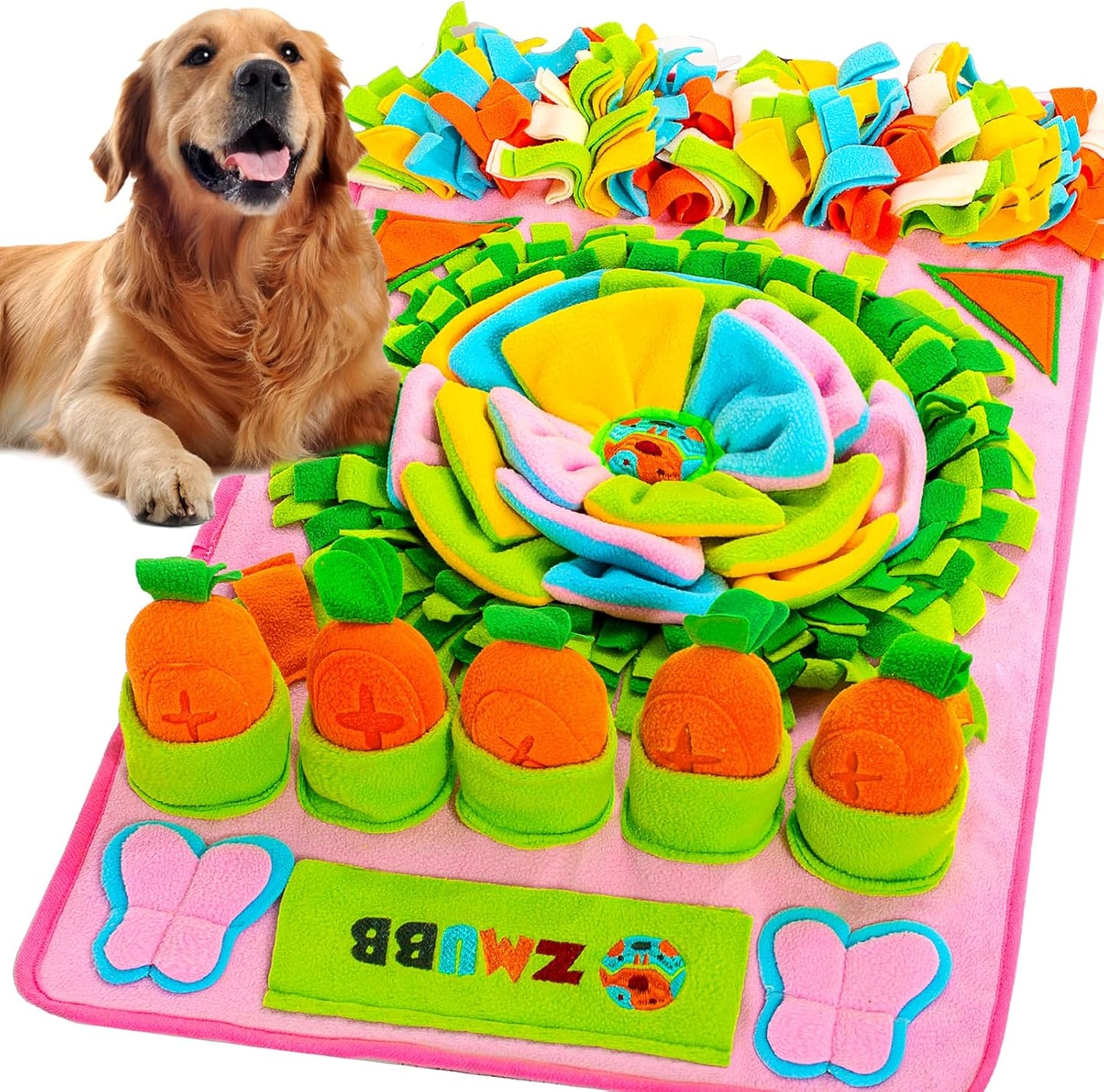 Pet Snuffle Mat for Dogs - Interactive Nosework Feeding Puzzle