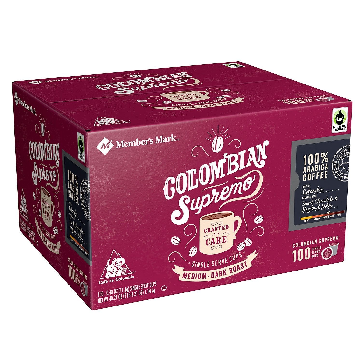 Member's Mark Colombian Supremo Coffee 100 Single-Serve Cups