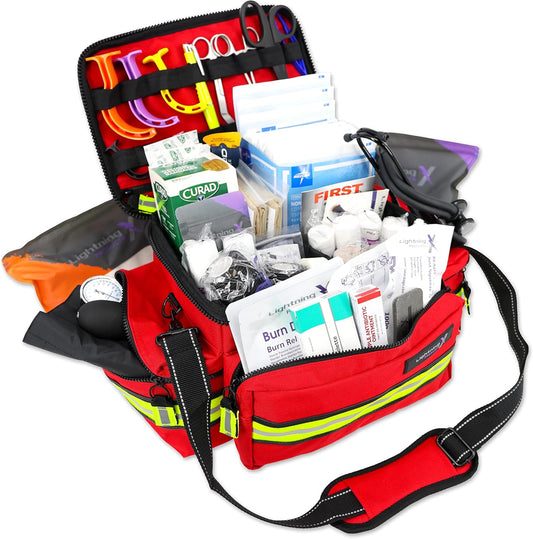 Lightning X Mid-Sized First Responder EMT Bag - Fully Stocked