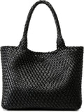 Queenoris Woven Bag for Women: Stylish Vegan Leather Tote