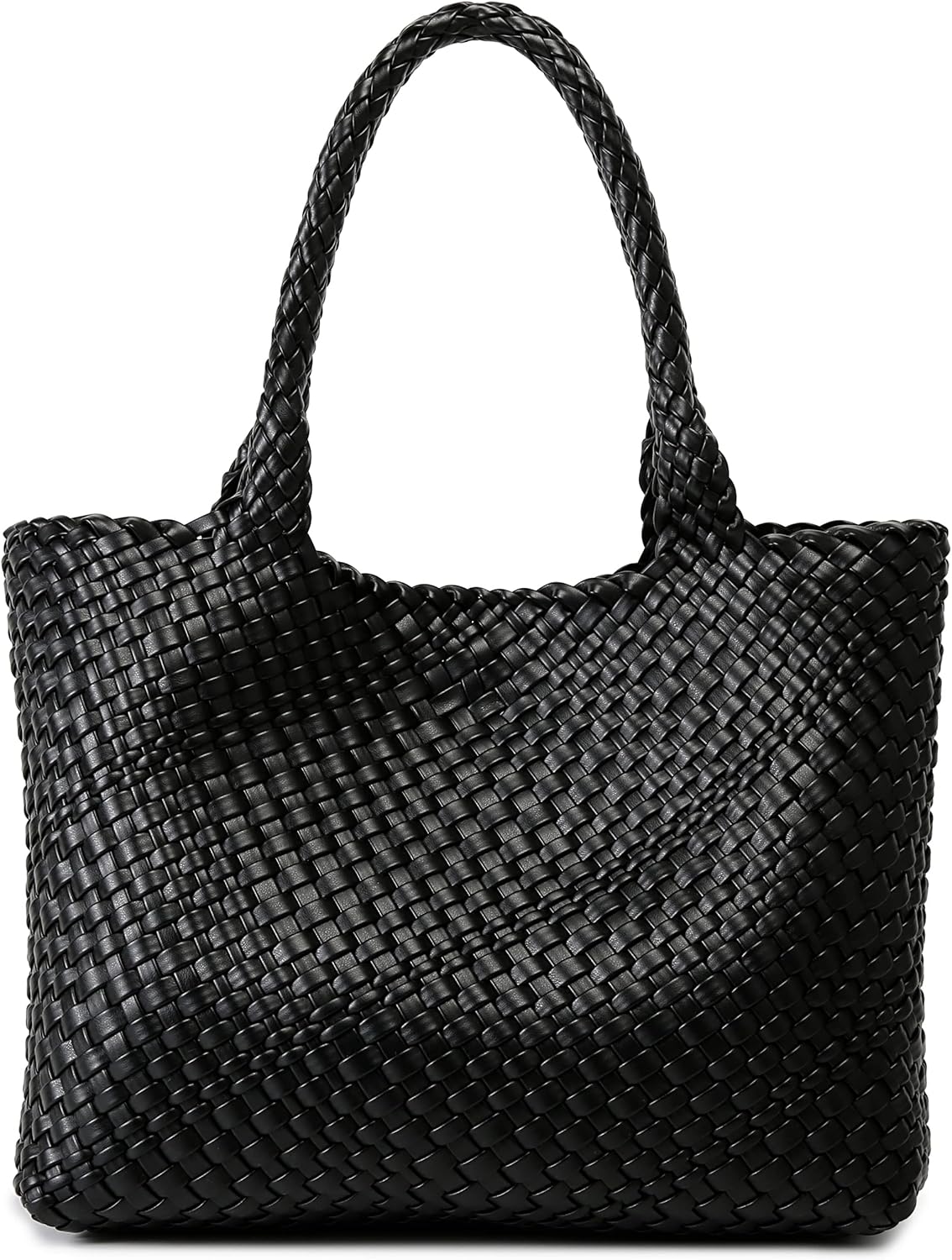 Queenoris Woven Bag for Women: Stylish Vegan Leather Tote