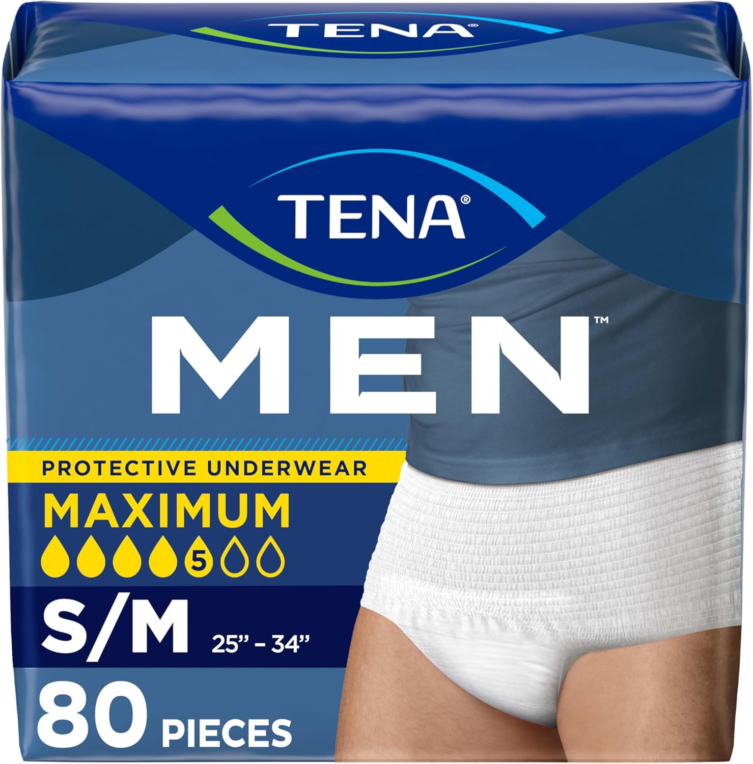 TENA Protective Incontinence Underwear for Men, Maximum Absorbency