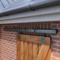 JUBEST 7.5FT Box Rail Exterior Barn Door Hardware Kit - Heavy Duty