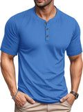 MAGCOMSEN Men's Henley Short Sleeve Shirt for Casual Summer Wear