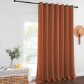 Burnt Orange Sliding Glass Door Curtain - Wide Blackout Panel