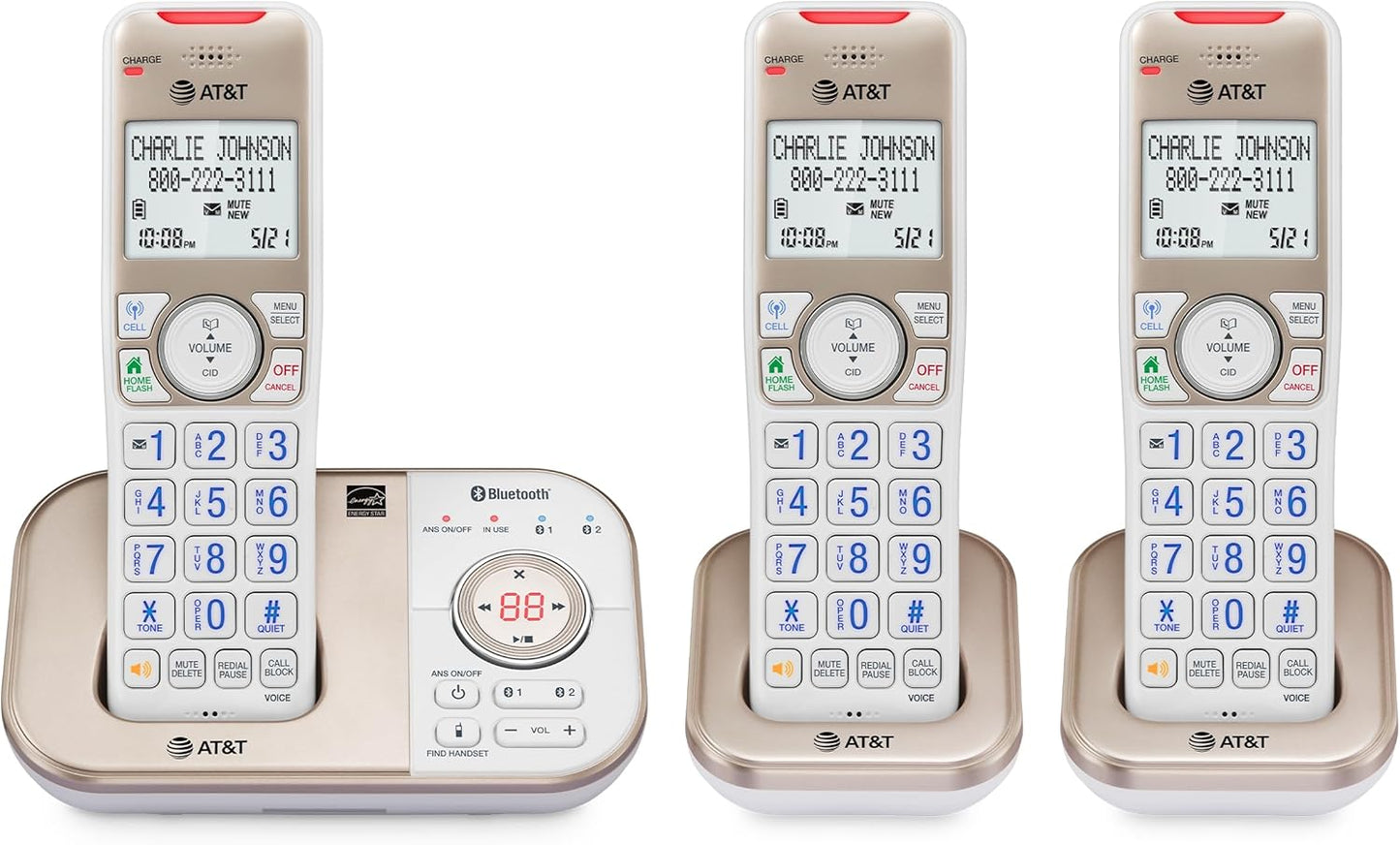 AT&T Landline Phones with Answering Machine and Bluetooth Connect