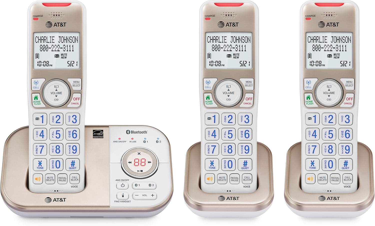 AT&T Landline Phones with Answering Machine and Bluetooth Connect