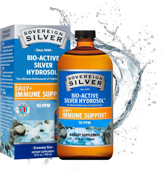Sovereign Silver Immune Support - Colloidal Silver Hydrosol