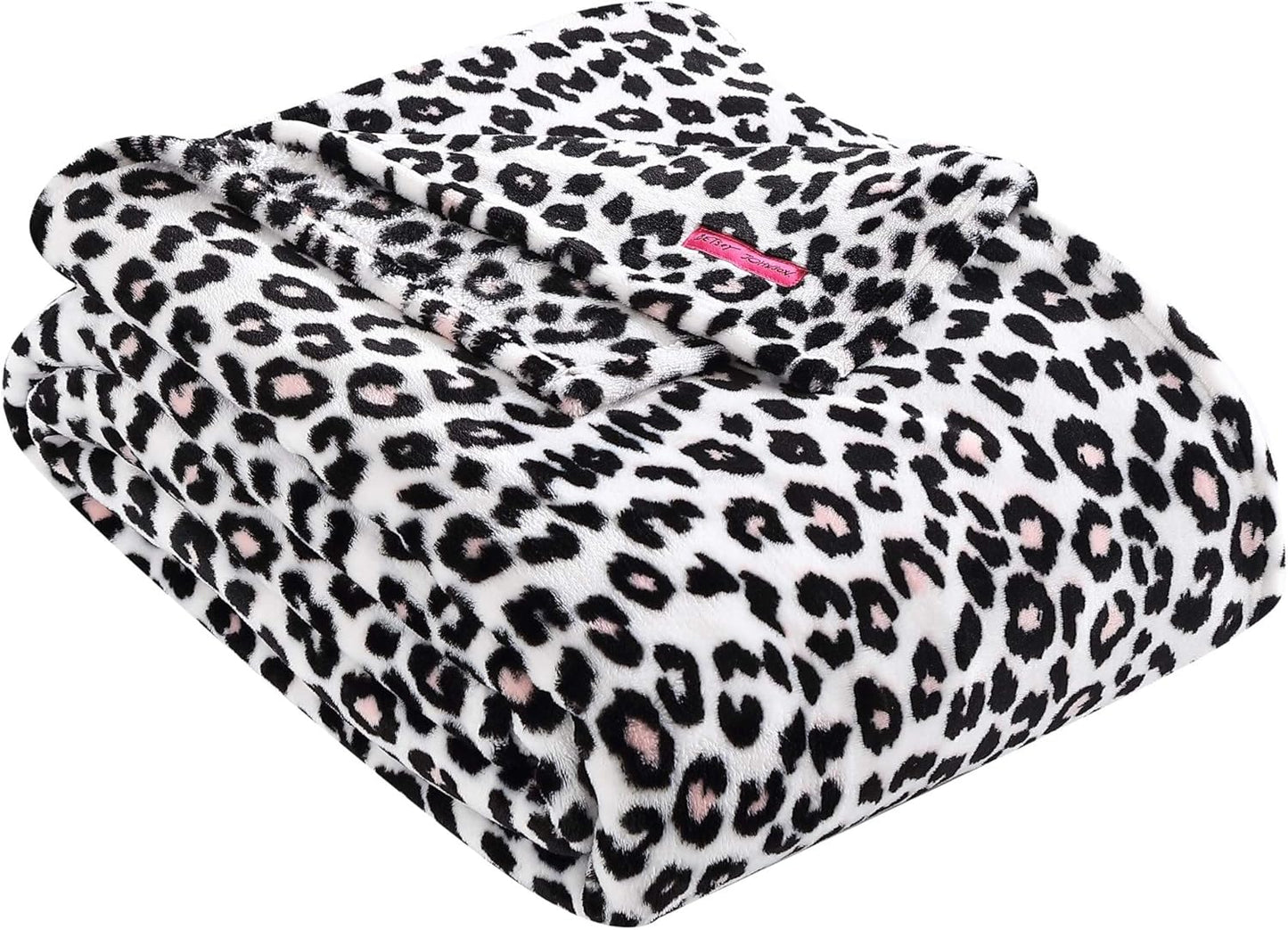 Betsey Johnson Leopard Plush-Fleece Blanket for Cozy Comfort