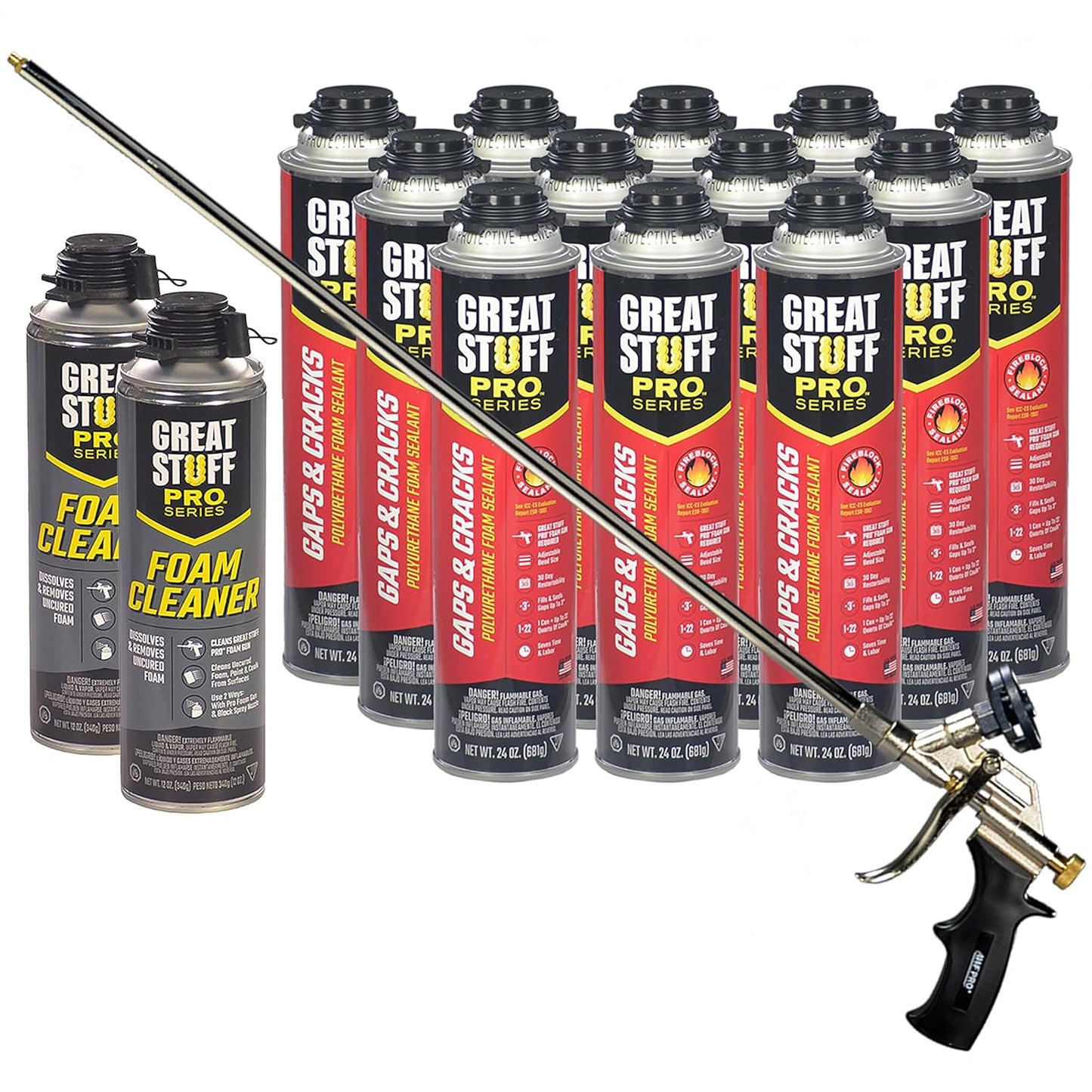 Great Stuff Pro Gaps & Cracks 24 oz Complete Kit for Home Use