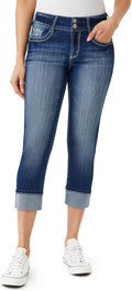 WallFlower Luscious Curvy 23.5 Mid-Rise Cropped Jeans - Curve Hugging