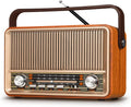PRUNUS J-120 Portable AM FM SW Radio - Rechargeable Retro Speaker
