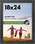 18x24 Poster Frame with Polished Plexiglass - Charcoal Black