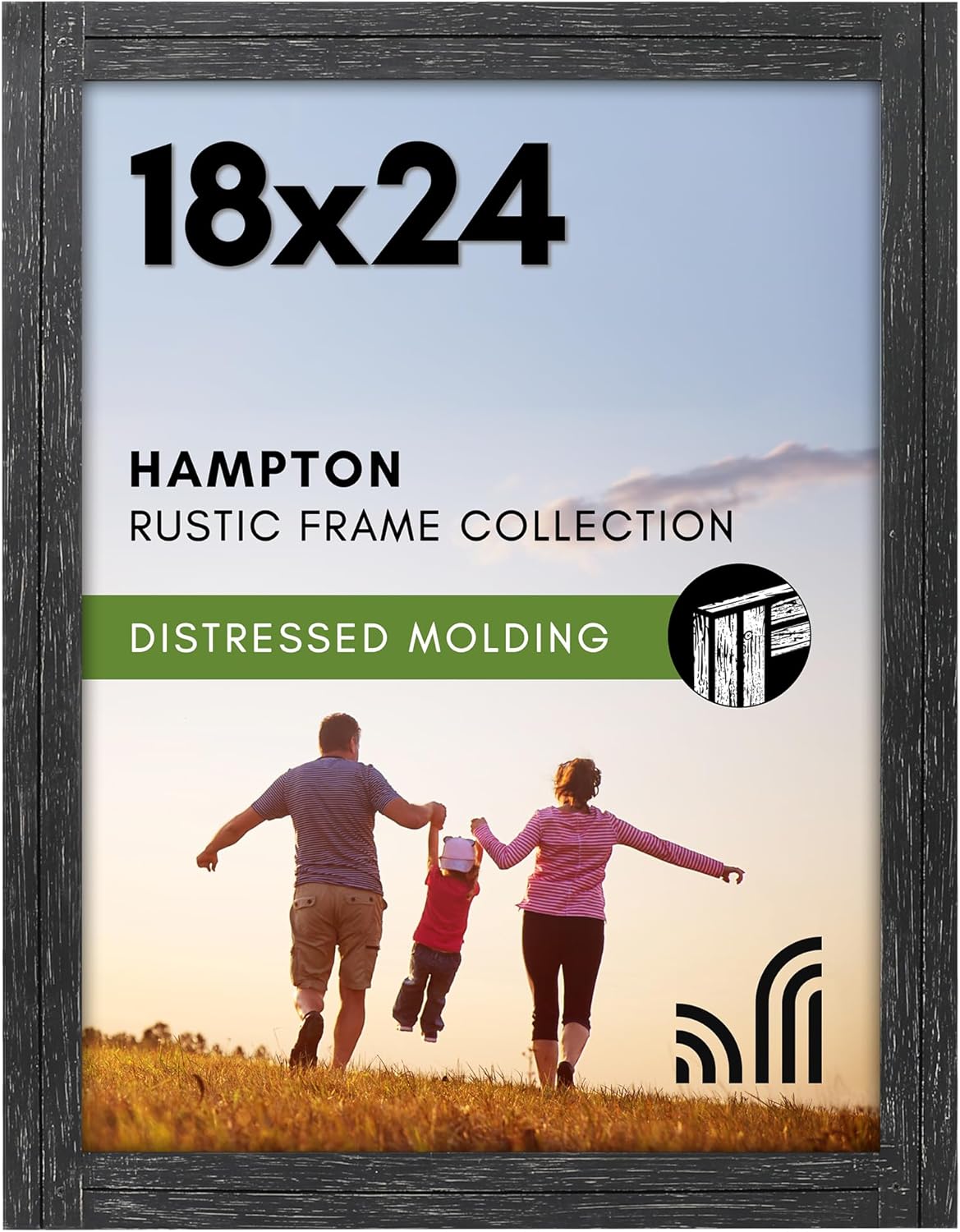 18x24 Charcoal Black Poster Frame for Vertical or Horizontal Display