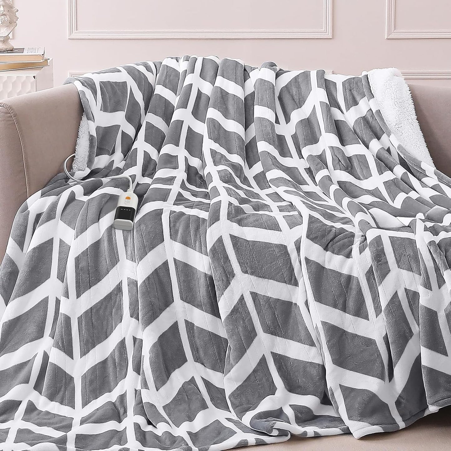 VENTIMI Electric Blanket Heated Throw for Cozy Comfort