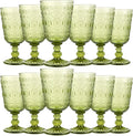 Vintage Green Wine Glasses Set of 12 for Elegant Occasions