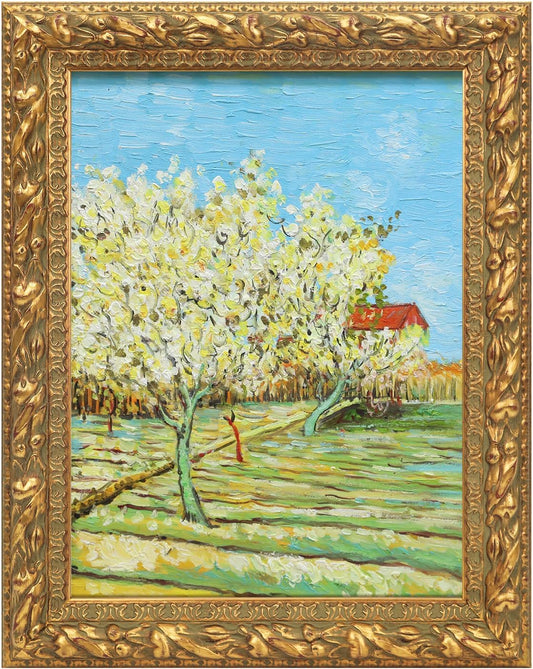 Solid Wood Frame for 9x12 Canvas Paintings, Antique Gold Finish