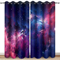 Outer Space Galaxy Blackout Curtains 52x84 in - Room Darkening Panels