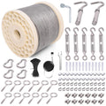 300FT 1/8ft Wire Rope Kit 304 Stainless Steel - Heavy Duty Outdoor