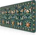 HAOCOO Desk Mat for Keyboard and Mouse - Large Floral Non-Slip Pad