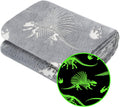 Soft Blanket Dinosaur Fleece for Kids - Cozy Glow in the Dark