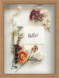 FrameWorks Golden Oak Wooden Shadow Box Frame 12 in x 16 in - Display