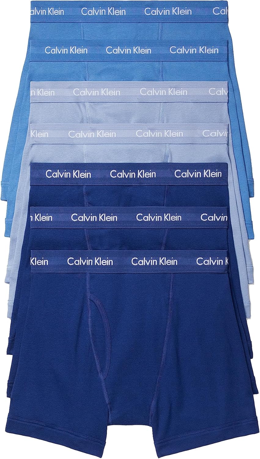 Calvin Klein Men's Cotton Classics 7-Pack Boxer Briefs for Comfort