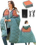 Heated Blanket Battery Operated with Hood for Camping Comfort