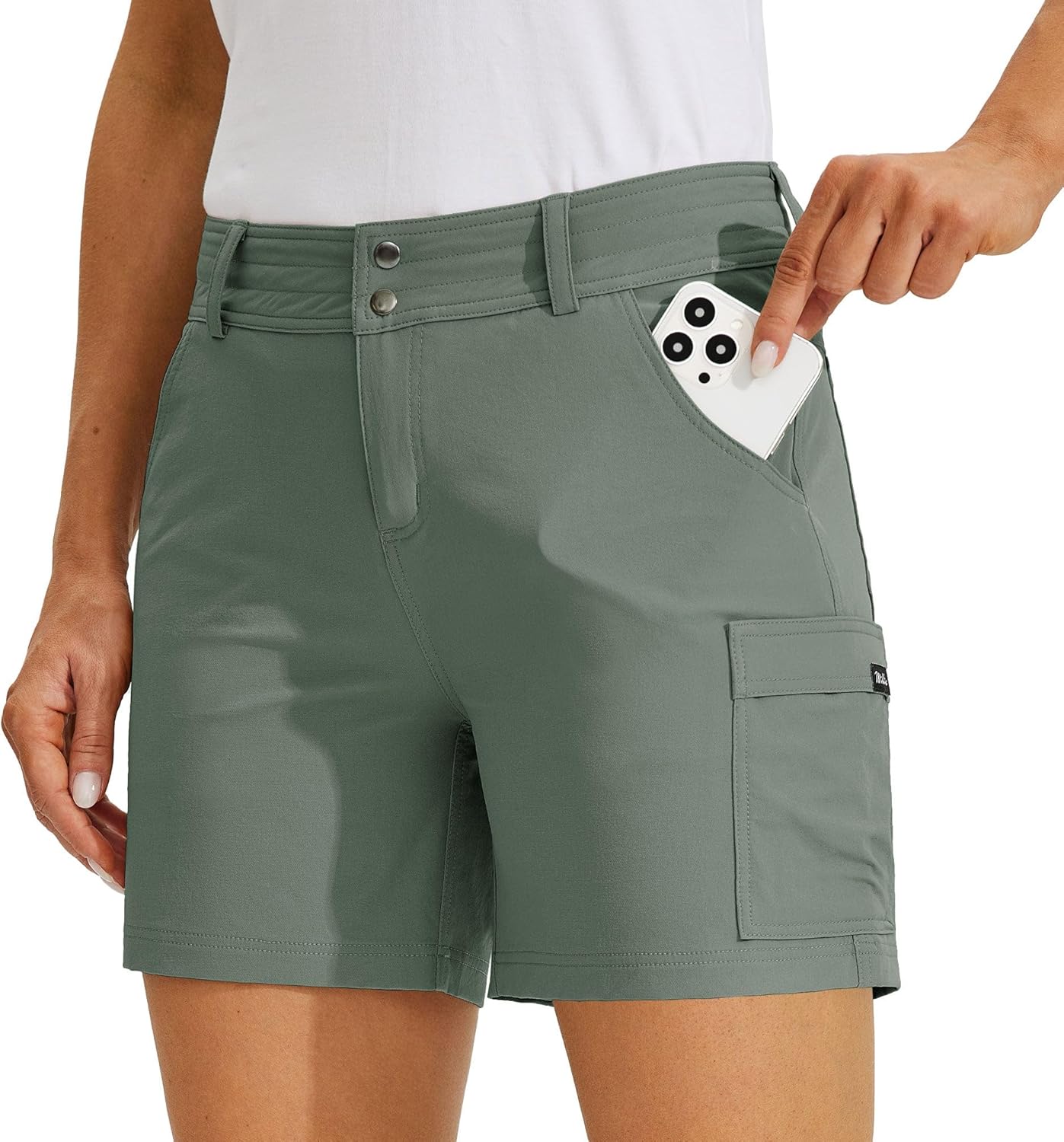 Willit Women's Golf Cargo Shorts Quick Dry for Summer Fun